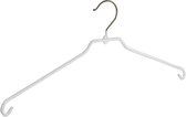 De Kledinghanger Gigant - 10 x Rokhanger metaal met witte anti-slip coating, 40 cm