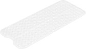 Navaris grote antislipmat met zuignappen - Grote PVC badmat voor het bad, douche of spa - 100 x 41 cm - Transparant