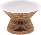 Navaris ronde koffietafel van papier- Tijdloos honingraat ontwerp voor in de kamer - Inklapbaar, 58 cm in diameter