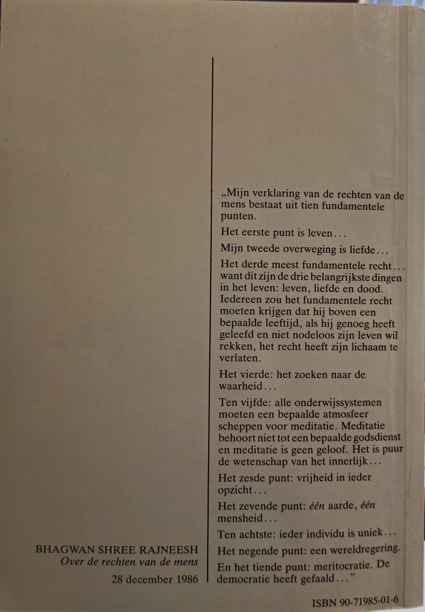 Bhagwan shree rajneesh over de rechten van de mens, Osho