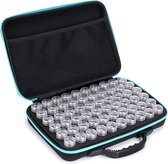 Luxe Opbergtas / koffer met 60 potjes Blauw voor Diamond Painting