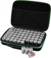 Luxe Opbergtas / koffer met 60 potjes Groen voor Diamond Painting