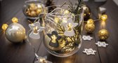 Lumières de Noël à LED-Lumières de Noël à LED-Éclairage intérieur avec étoile en métal-Minuterie-Fonctionnement à piles -Éclairage pour Noël Pâques-Thanksgiving party -Carnaval -Dé