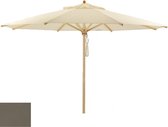 Klassieke parasol - rond groot - Acryl taupe - met knikmechanisme - Ø 350 cm