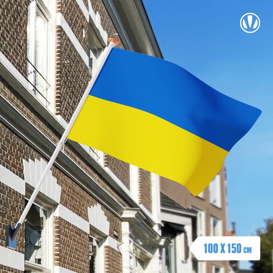 Drapeau Ukraine 150x90 Cm - Couleurs Officielles, Neuf Dans Son Emballage