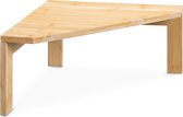 Navaris blank bamboehouten hoek tafeltje - Werkblad opslag organiser 30 x 30 x 15 cm - Hoektafel voor kleine lege hoeken