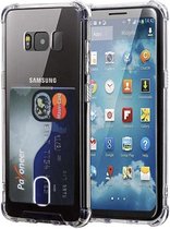 Crystal Backcase Shockproof Met Pasjeshouder Hoesje Samsung S8 Plus Transparant - Telefoonhoesje - Smartphonehoesje - Zonder Screen Protector