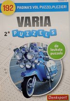 Denksport Varia 2* puzzelboek - 192 pagina's met diverse puzzels - kruiswoord - woordzoeker- doorlopers - sudoku - zweeds