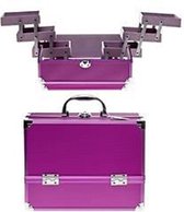 Aluminium beauty case, zonder inhoud - Paars - Roze