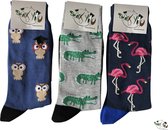 Sockyou box D05 - 3 paar vrolijke bamboe sokken - Maat 45-48