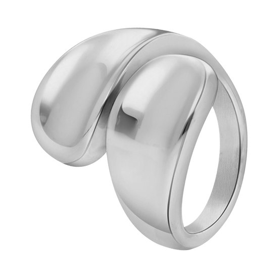 Lucardi Dames Ring Noemie - Ring - Cadeau - Moederdag - Staal - Zilverkleurig