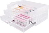 Make-up organizer - organizer inclusief accessoires - make-up borstel - Make-up spons - XXL pakket - Opslag bak - NIEUWE UITGAVEN - BESTSELLER