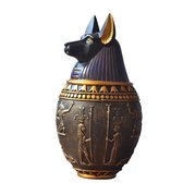 BaykaDecor - Uniek Anubis Beeld - Antieke Vaas - Egyptische Farao Hond God - Woondecoratie - Cadeau - Slaapkamer - Brons - 25 cm