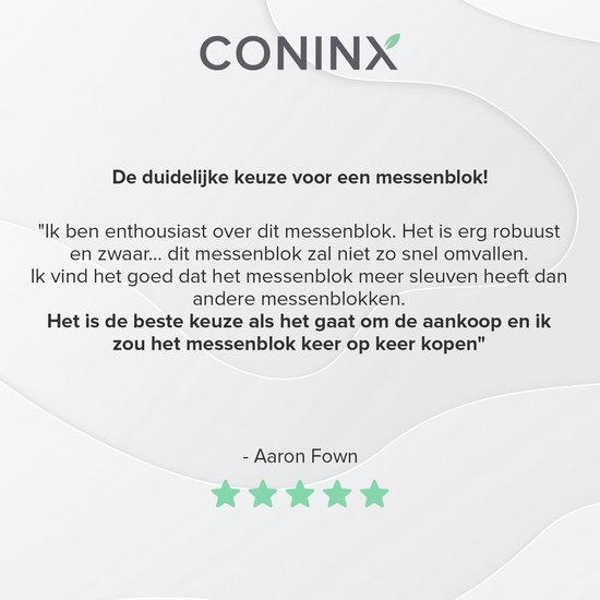 Messenblok zonder Messen - Houten Messenhouder van Coninx - Rubberhout Licht - Messenopberger