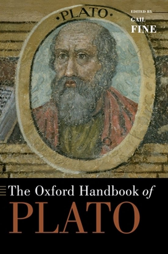Boekomslag van 'The Oxford Handbook of Plato' met een portret van Plato.