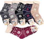 Kerstsokken wintersokken gevoerde sokken huissokken fleece sokken dikke sokken fluffy sokken slofsokken warme sokken rood maat 39-42