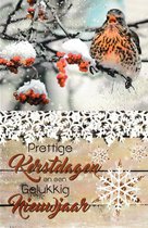 Kerst- en nieuwjaarskaarten - 40 stuks (8 designs) - inclusief enveloppen - thema vogels