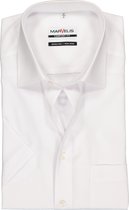 MARVELIS comfort fit overhemd - korte mouw - wit - Strijkvrij - Boordmaat: 42