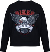 Sweater Biker - Born to be Free - Adelaar - Zwart - Maat M
