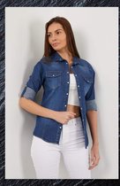 Jeans blouse dames overhemd maat 42