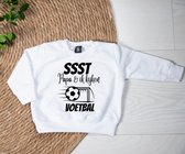 Sweater - Ssst papa en ik kijken voetbal Maat 56