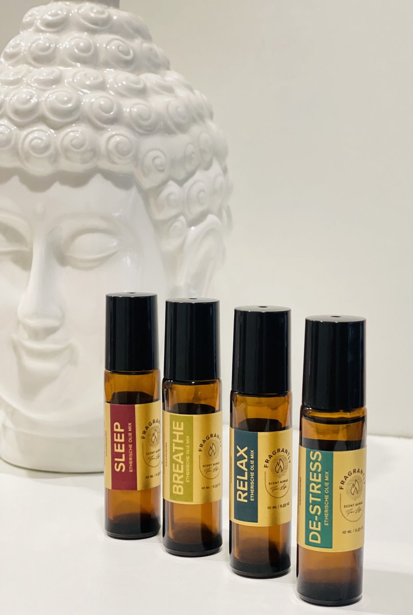 Goedkoopste Etherische oliesetje roller cadeau - Lavendel / Rozemarijn / Pepermunt / Ylang Ylang / Citroen / Eucalyptus /Kamille / Tea Tree/ - cadeau voor vrouw - 100 biologisch - essentiële olie - aromatherapie roll on