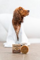 Happy soaps honden shampoo bar - lange vacht - met bewaarblikje