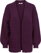 Jacqueline de Yong Vest Jdycilo Life L/s Structure Cardigan 15244143 Grape Wine Dames Maat - L