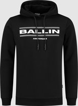 Ballin Amsterdam -  Heren Slim Fit   Hoodie  - Zwart - Maat XL