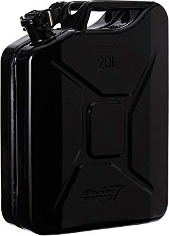 Oxid7® 5x Metal Jerry Cans 20L Spout With Bracket - For Petrol, Diesel And Oil - Approved By UN - TÜV Rheinland Certified - Less Than 25s Pouring Time - Type