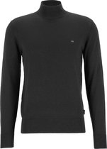 Calvin Klein superior wool mock neck pullover - heren turtleneck trui - zwart -  Maat: M