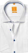 Redmond modern fit overhemd - korte mouw - wit (contrast) - Strijkvriendelijk - Boordmaat: 37/38