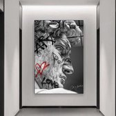 Wallyard - Glasschilderij David Sculpture - Wall art - Schilderij - 60x90 cm - Premium glass - Incl. muur bevestiging