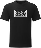 T-Shirt - Casual T-Shirt - Fun T-Shirt - Fun Tekst - Actueel - Zwart - Beer O'clock - Bier - Beer T-shirt - Bier Shirt  - Oktober Fest - Maat M