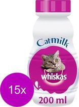 Whiskas Kattenmelk - 15 flesjes x 200 ml