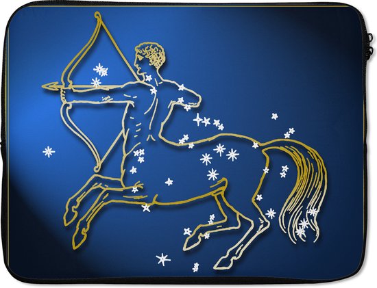 Etui pour ordinateur portable 15 pouces 38x29 cm - Signes du zodiaque - Etui pour Macbook et ordinateur portable signe du zodiaque du Sagittaire - Etui pour ordinateur portable avec photo
