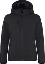 Clique Padded hoody softshell ladies zwart s