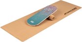 BoarderKING Indoorboard Classic balance board - ahornhout & kurk - Vorm : flow - 27 x 5 x 75 cm (BxHxD)