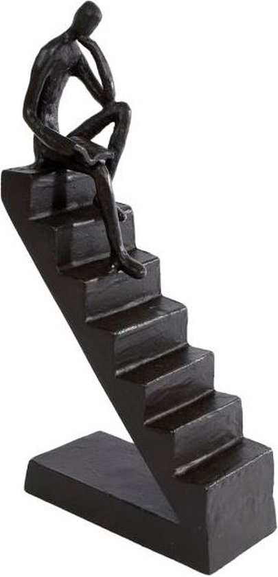 – sculptuur | stairs | zwart | metaal | 13×5,5×24 cm – zwart – 13x55x24