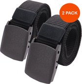 Safekeepers - Broekriem - Koppelriem Tactical - Belt  Sportief - Militair - Unisex Broekriem Zwart -120 CM 2 Pak