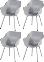 Set van 4 - Hartman Sophie Element dining armstoel - misty grey