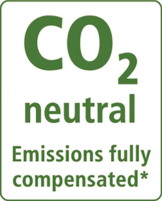 Tekst: CO2 neutraal. Emissions fully compensated.