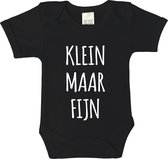 Baby rompertjes - Klein maar fijn - maat 80 - korte mouwen - baby - baby kleding jongens - baby kleding meisje - rompertjes baby - rompertjes baby met tekst - kraamcadeau meisje -