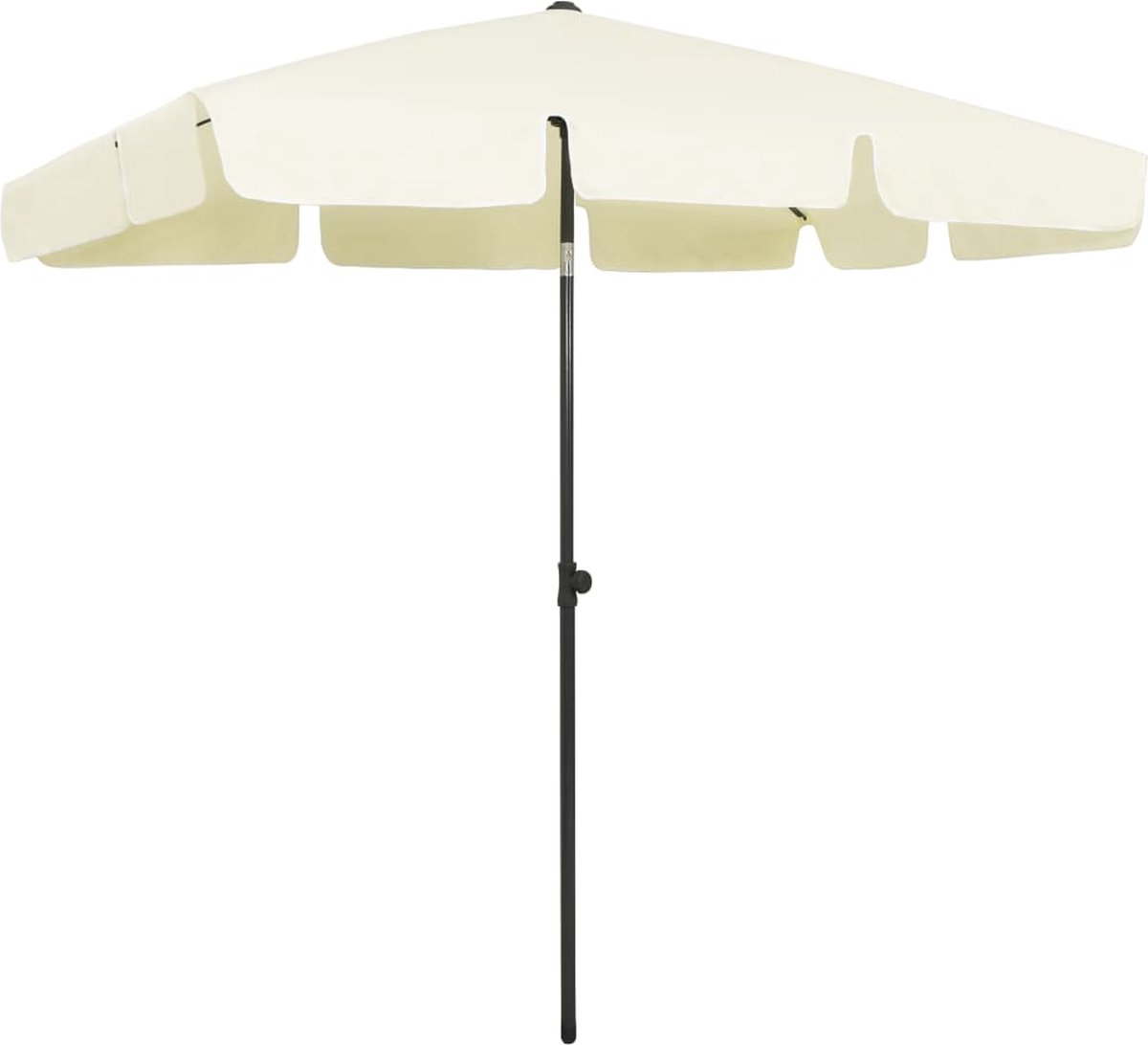 Decoways - Strandparasol 200x125 cm zandgeel