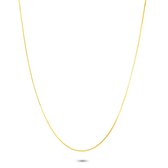 Twice As Nice Halsketting in 18kt verguld zilver, vierkante slangenketting  45 cm