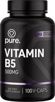 PURE Vitamine B5 - 100 V-Caps - 500mg - pantotheenzuur - pantothenic acid - capsules