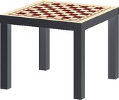 IKEA® Lack™ tafeltje met schaakbord print - zwart - ZONDER opdruk stukken