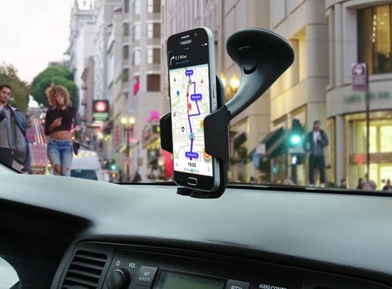 Telefoonhouders HL67- Telefoonhouder Met Zuignap-Universeel-Smartphonehouders-Geschikt voor raam-AUTO-360° Rotatie-Car Phone Holder-zwart-Handsfree bellen-Smartphone-IPhone-