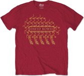David Bowie Heren Tshirt -2XL- Phoenix Festival Rood