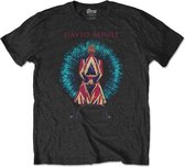 David Bowie Heren Tshirt -M- LiveandWell.com Zwart